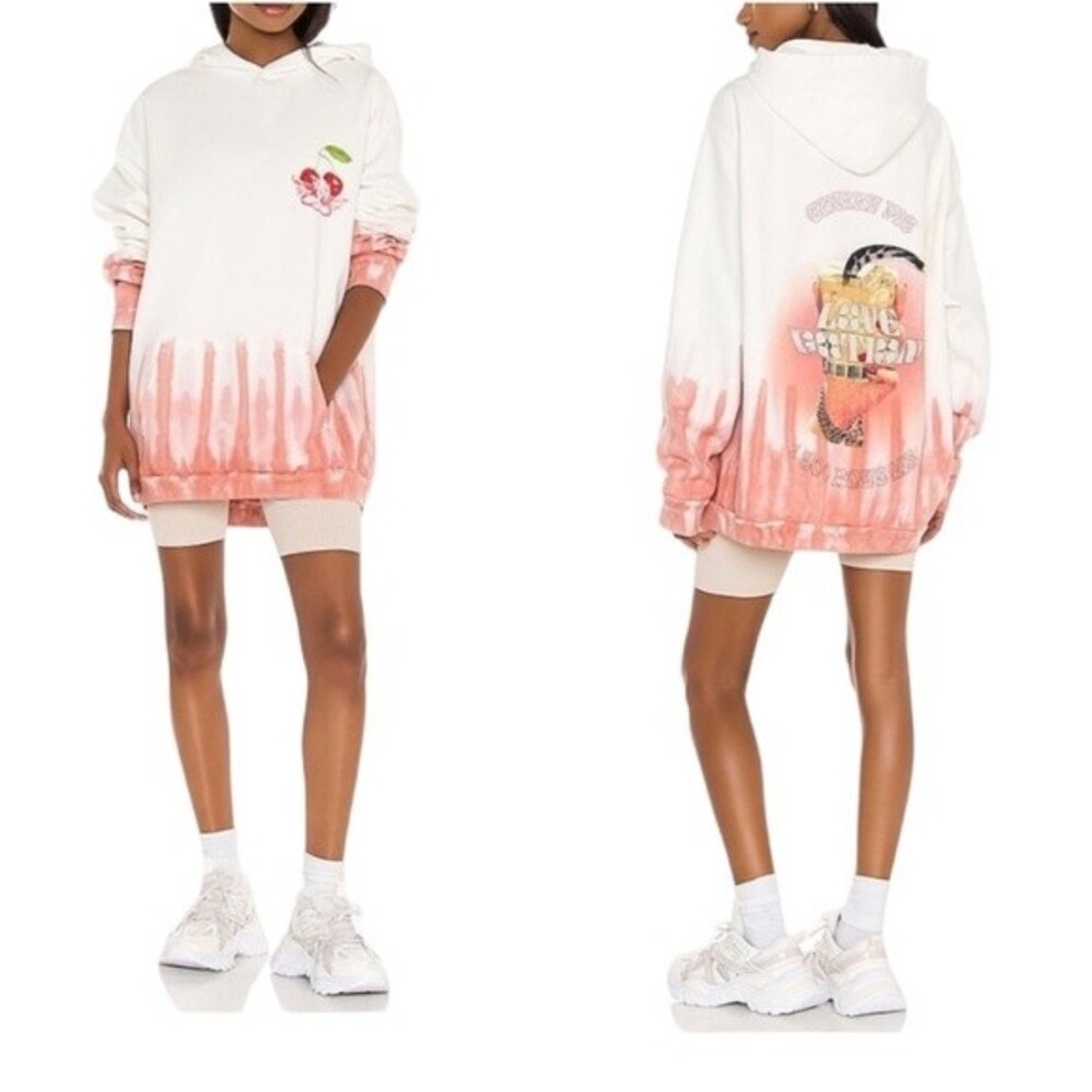 Boys Lie New! Cherry Pie Hoodie in Cherry Wash Oversized Fit Slouchy Streetwear
